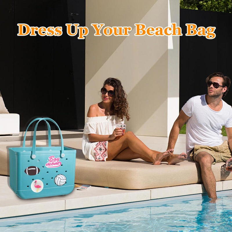 Lckaey Rubber Beach Bag Accessories-PVC Rubber decoration-for EVA Purse Bogg Inserts Y064Figure 51 - Image 3